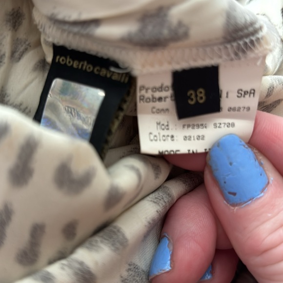 Vintage size 38 animal, print, black white and red Roberto Cavalli - Picture 8 of 8